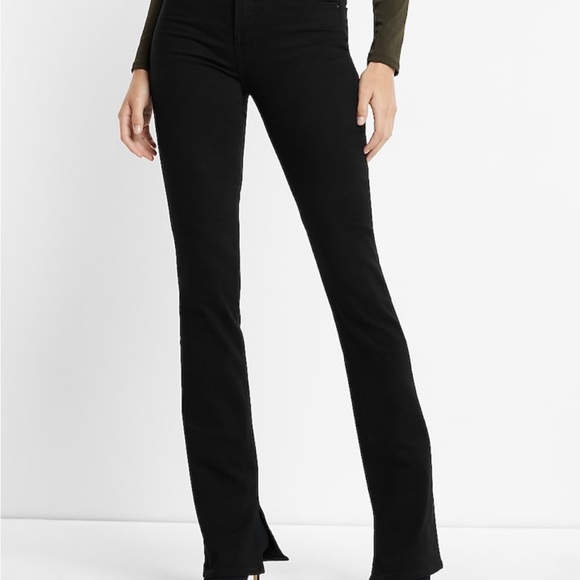 Women's EXPRESS midrise black skyscraper jeans size 0 NWT - Picture 2 of 10